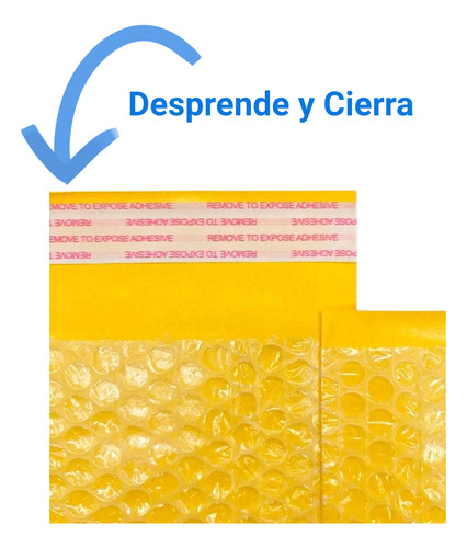 50 Sobres Burbuja Amarillo #3 Para Envíos 15x25cm