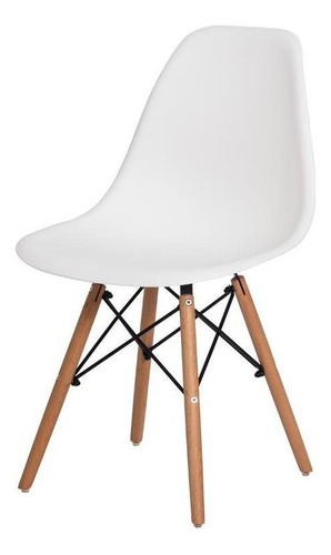 Cadeira Para Sala Mesa De Jantar Charles Eiffel Eames Wood Estrutura da cadeira Cadeira Para Mesa De Jantar Cozinha Com Encosto Charles Eames Eiffel Base Madeira Wood Branco