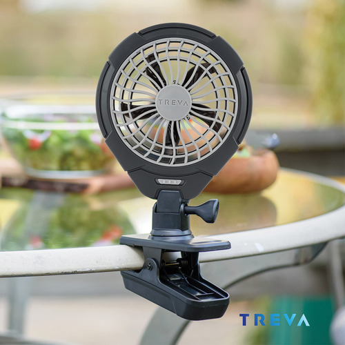 Ventilador Clip O2cool Treva De 12,7 Cm, Bateria De 2 Veloci