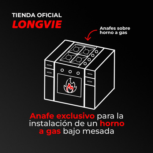 Imagen 7 de 9 de Combo18 Gas Longvie Horno H1900xf + Anafe A2600rxf