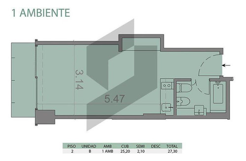 Moca 2 | Uf 4 C - Monoambiente. Venta.