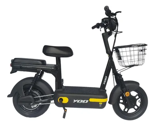 Bicicleta Elétrica Yoo Mobility Y-200 350w Farol Led Scooter Pret...