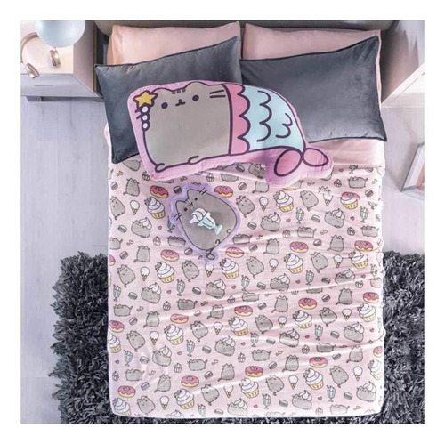 Imagen 2 de 5 de Cobertor Vianney Ligero Matrimonial Pusheen