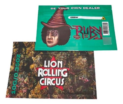 Bolsa Guarda Flores Lion Rolling Circus Ruby 10gr Hermética