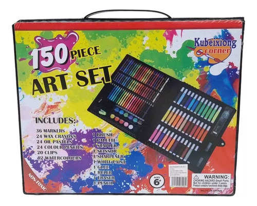 Set De Arte Maleta 150 Piezas Lápices Para Colorear