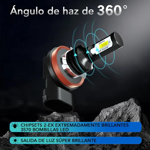 St Kit De Led Focos Neblinero Antiniebla 6000k 8000lm