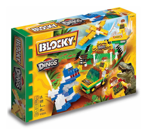 Blocky Dinosaurios - 150 Piezas - Bloques Para Armar Rasti
