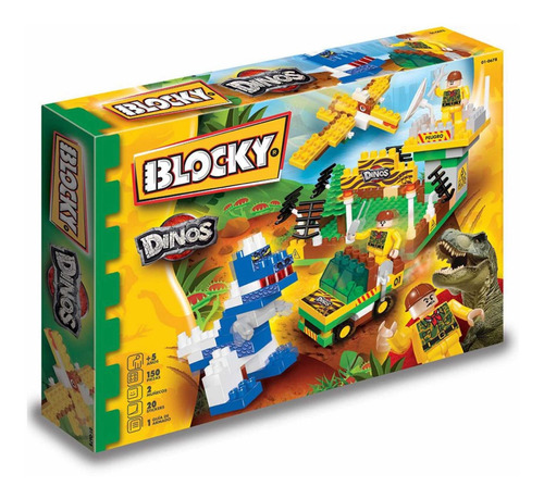 Bloques Para Armar Blocky Dinos 01-0678 150 Piezas En Caja