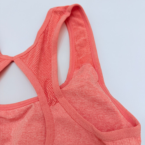 Top Deportivo Mujer Con Diseño Espalda En Cruz Premium Coral Lisa L