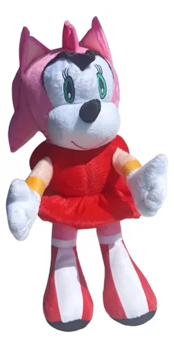 Boneco Sonic De Pelúcia Super Macia Vermelho 50cm