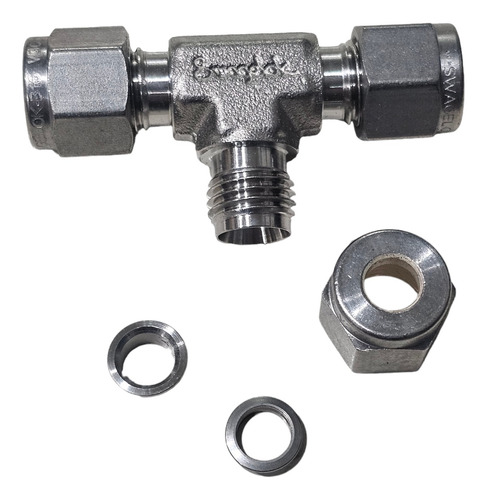 Unión Te De Acero Inoxidable 1/4 Od Ss-400-3 Swagelok (Usado)