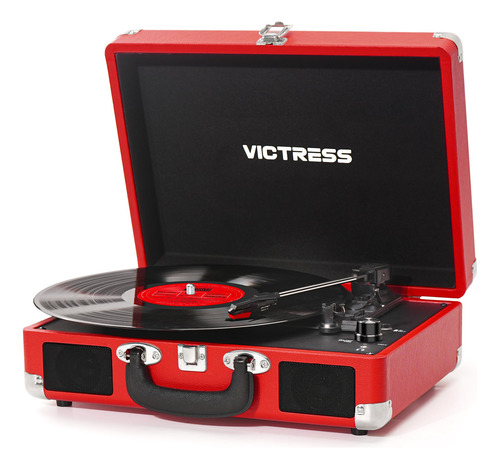 Pack Tocadiscos Vinilo Porttil Bluetooth Con Altavoces