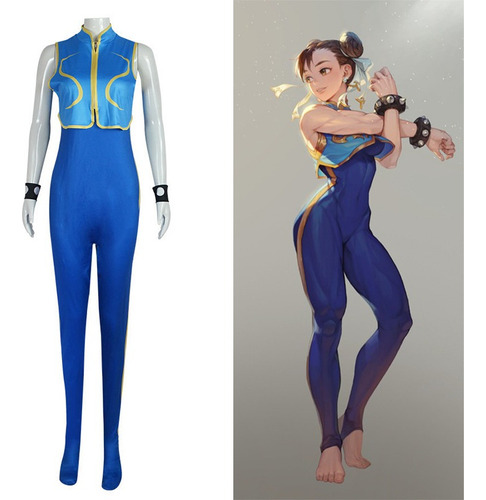 Traje De Chun Li Sexy Halloween Cosplay Para Mujer