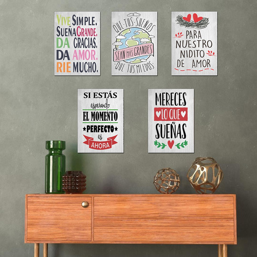 Cuadros Con Frases Individuales De Pared Set X 20 Unidades