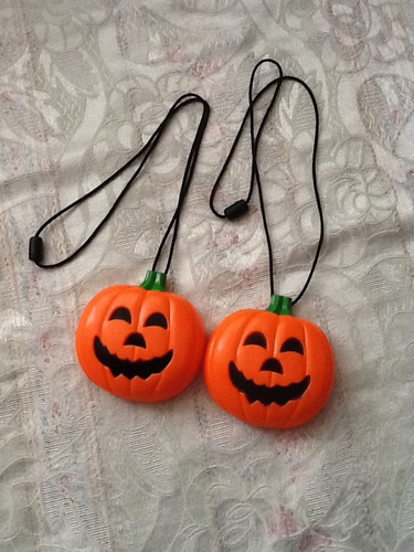 * Collares X 2 De Calabaza Para Fiesta Halloween. Luminosos