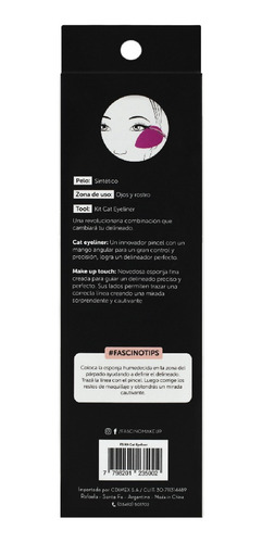 Imagen 5 de 6 de Kit Delineador De Ojos: Pincel Curvo+esponja Latex Fascino