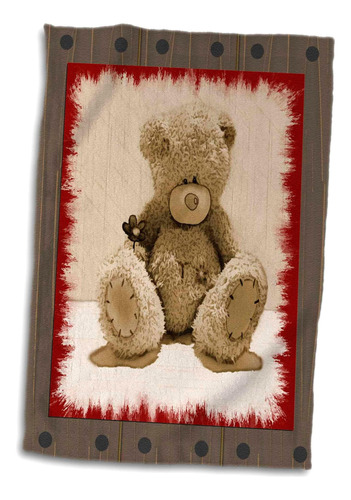 Teddy 3d Rose Teddy For You Two__1 Toalla, 15 X 22