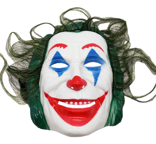 Máscaras De Halloween Joker, Mxjkm-001, 1 Pza. 26x20x8 Cm. Color Blanco Con Maquillaje Jokermask