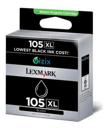 Cartucho De Tinta Lexmark 105xl Color Negro De 30 Ml
