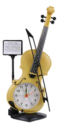 Besportble Violín Despertador Reloj Creativo Escritorio Relo