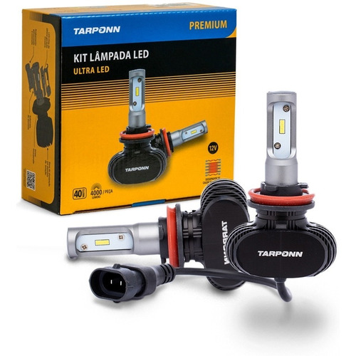 Kit Lampada Ultra Led Premium 6000k Tarponn H11 8000lm 40w