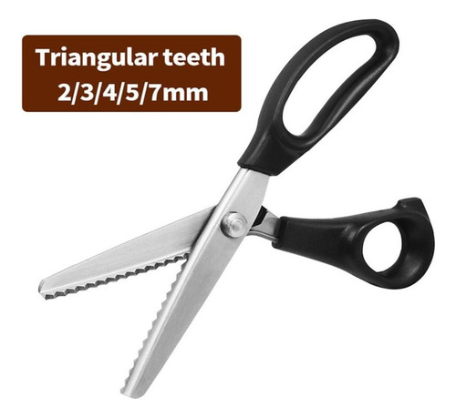 Tijeras De Costura En Zigzag Con Mango De Tela Y Piel