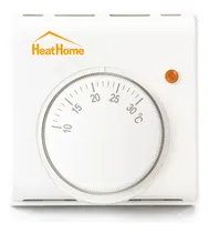 Comprar Termostato Mecánico Heathome Calefacción Piso Losa Radiante Control Temperatura Preciso Bajo Consumo Climatización Hogar Suelo Vinílico Cerámica Baldosa Cable Manta Fácil Instalación Obra Reforma
