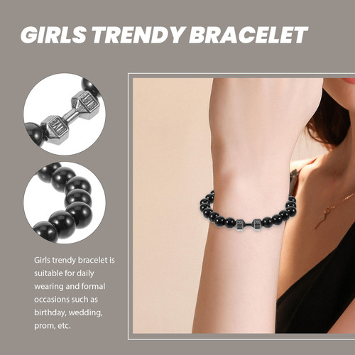 2 Pulseras Con Mancuernas Para Hombre Y Mujer