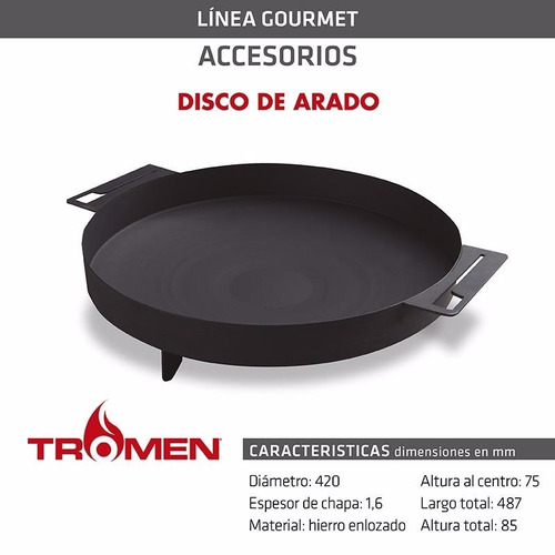 Disco De Arado Tromen Para Cocinar 42 Cms De Diámetro Cadia