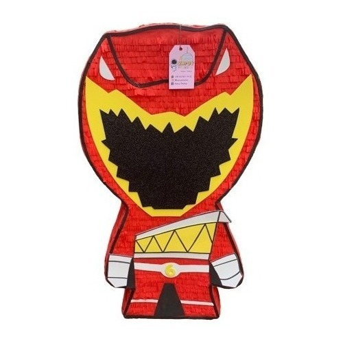 Piñata Personalizada Entamborada Power Ranger Rojo