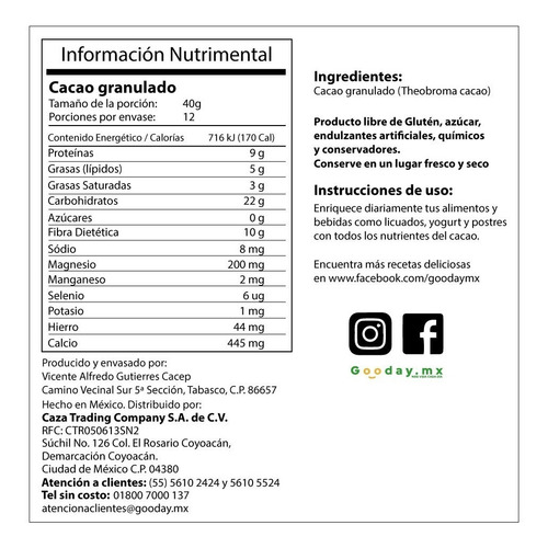 Imagen 7 de 8 de Nibs De Cacao Orgánico Crudo 500 G Xoco Maya