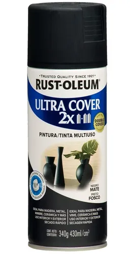 comprar Spray Pintura Ultracover Negro Mate 2x Colores Rust Oleum
