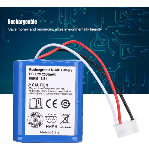 Batería Recargable 7.2volt 2.5ah 2500mah Mh For Braava 380