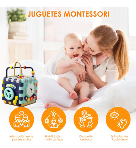 Cubo Didáctico Multifuncional 6 En 1 Juguetes Educativos