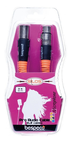 Imagen 1 de 4 de Cable Bespeco Canon Canon 3 Mts Xlr Microfono Marca Italiana