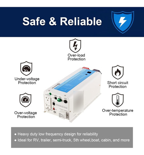 Inverter Charger Pure Sine Wave 1500 W