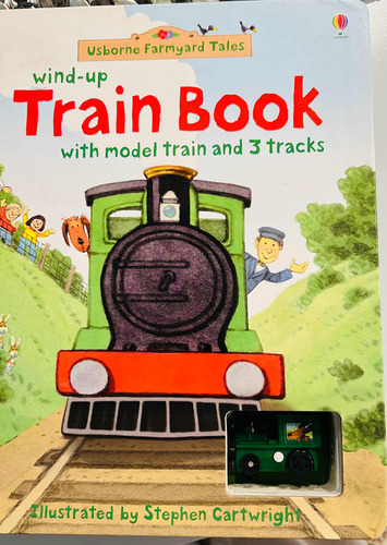 Usborne Wind Up Train Book W/ Train And 3 Tracks