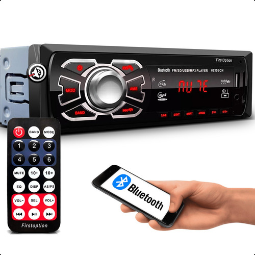 Som Pra Carro Aparelho Rádio Automotivo Bluetooth Bt Sd 5566