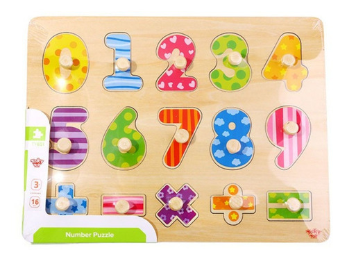 Juego educativo: juego de colocación de números con el juguete Pino Tooky