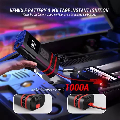 Arrancador De Coche Portátil Con Compresor De Aire