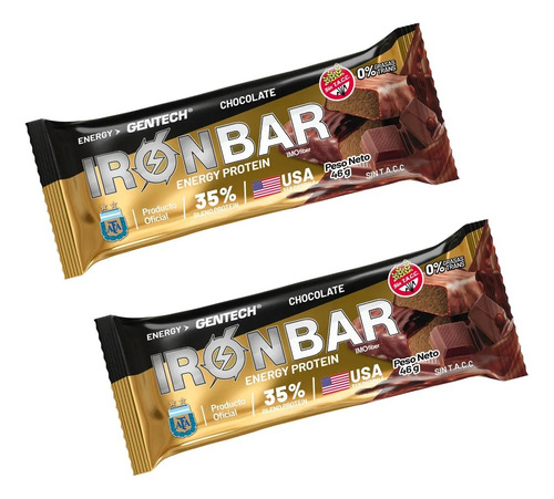 Suplemento Barra Iron Bar Proteína Energia Barrita X2 Unidad