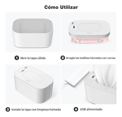 Calentador De Toallitas Húmedas Termostato Usb Para Bebés