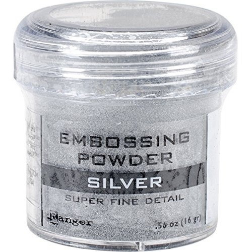 Ranger Embossing Powder 056ounce Jar Super Fine Silver