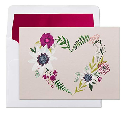 Hallmark Pack De 10 Tarjetas En Blanco Con Sobres, Corazón D