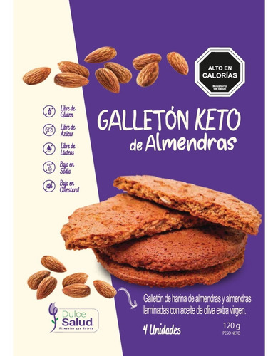 Galletón Keto De Almendras - Marca Dulce Salud
