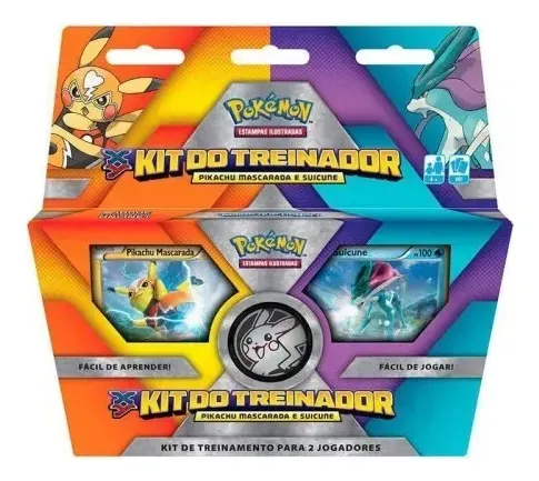 Kit Do Treinador Xy - Pikachu Mascarada E Suicune - Copag