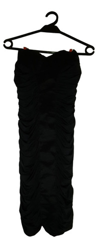 Vestido Corto Negro Noche Strapless Fiesta