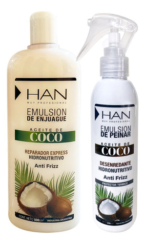 Han Emulsion+crema De Peinar Coco Hidronutritivo