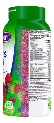 Vitafusion Multivitamínico Para Hombres Con 220 Gomitas Sabor Frutos Rojos