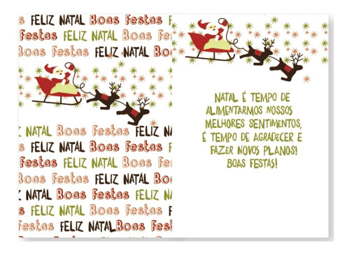Imagem 3 de 10 de 50 Cartões De Natal Popular + Envelopes -10 Modelos Sortidos